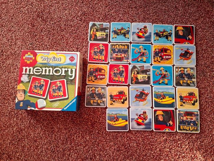 My First Memory Brandweerman Sam - 24 stevige kaartjes, Hobby en Vrije tijd, Gezelschapsspellen | Bordspellen, Zo goed als nieuw