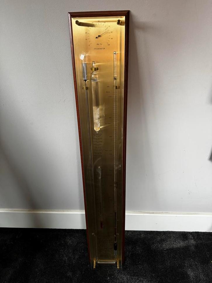 Vintage Weerstation met Stormglas, Hygrometer, Barometer & T, Audio, Tv en Foto, Weerstations en Barometers, Gebruikt, Weerstation