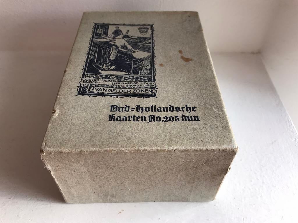 Doos Oud-Hollandsche kaarten Papier Van Gelder Zonen, Ophalen of Verzenden