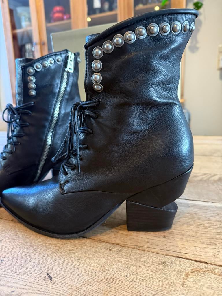 A.S. 98 / Airstep 98 Stoere Enkellaarsjes Zwart Maat 41, Ophalen, Zo goed als nieuw, Zwart, Lage of Enkellaarzen