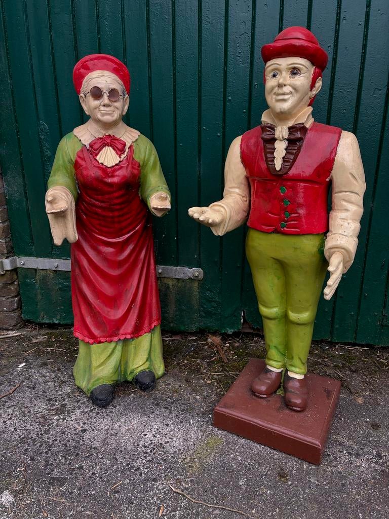 Decoratieve beelden: Man en Vrouw (tuin/terras), Ophalen, Gebruikt, Mens