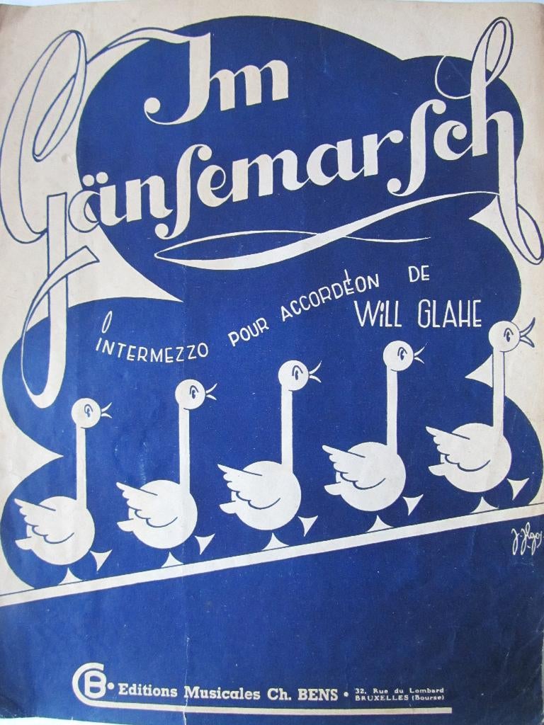 IM GANSEMARSCH **Oude Bladmuziek uit 1939**, Muziek en Instrumenten, Ophalen of Verzenden, Gebruikt, Artiest of Componist, Overige genres