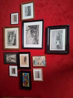 Ets, plaatje, lijst, tegels Peter Diem, reproductie Toorop, Ophalen