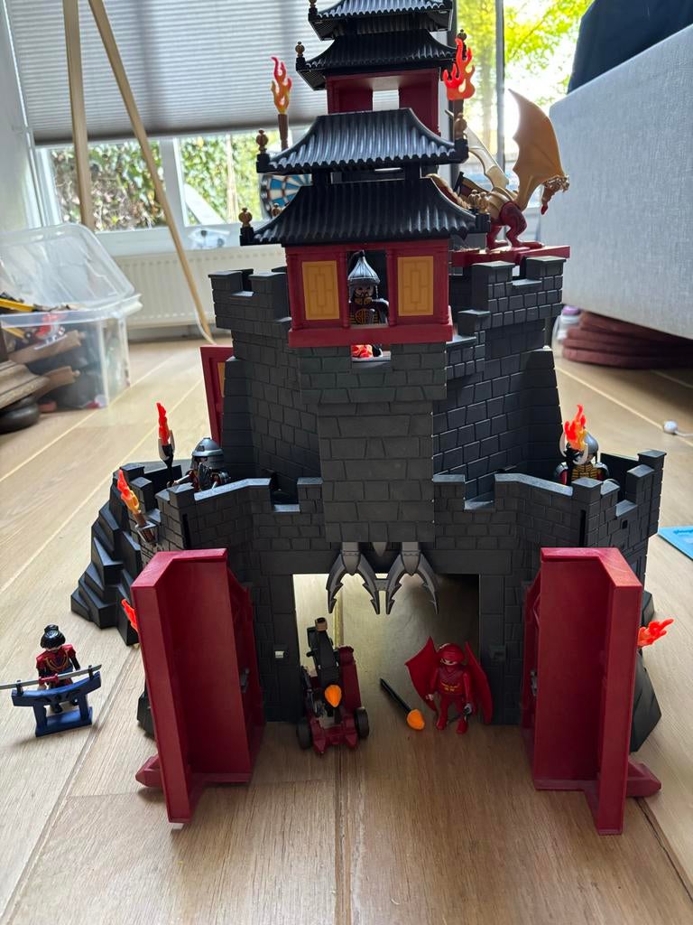 Playmobil Drakenburcht met Licht en Geluid 5479 (5480/5481), Ophalen, Gebruikt