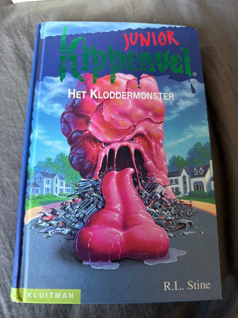 S5.  Kippenvel Junior: Het Kloddermonster - R.L. Stine, Ophalen of Verzenden, Zo goed als nieuw, Fictie algemeen