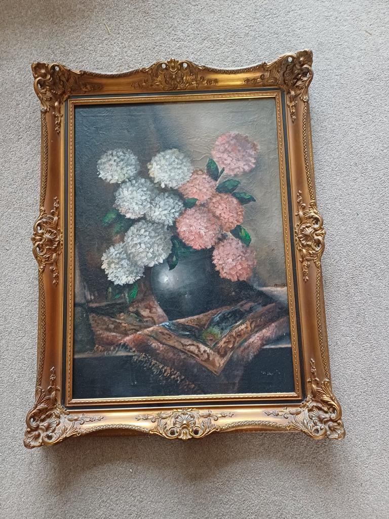 Vintage stilleven, gesigneerd, Antiek en Kunst, Ophalen