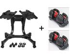 NIEUW - Verstelbare dumbells incl stand 2-24KG - NIEUW model, Sport en Fitness, Fitnessmaterialen, Ophalen, Nieuw, Benen, Dumbbell