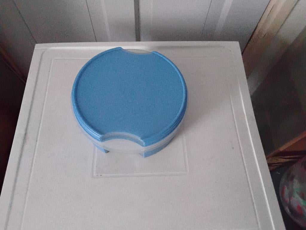 Tupperware koektrommel, Ophalen of Verzenden, Blauw