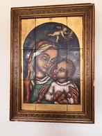 tegel-wandtableau, Ophalen