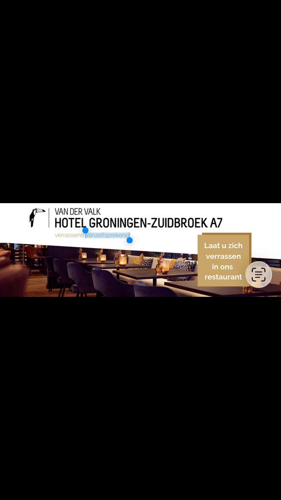 Nachtje van der Valk hotel Groningen Zuidbroek a7. 27/28-06, Twee personen, 1 overnachting