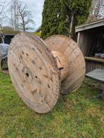 Houten haspel statafel, Tuin en Terras, Tuintafels, Ophalen, Rond, Hout