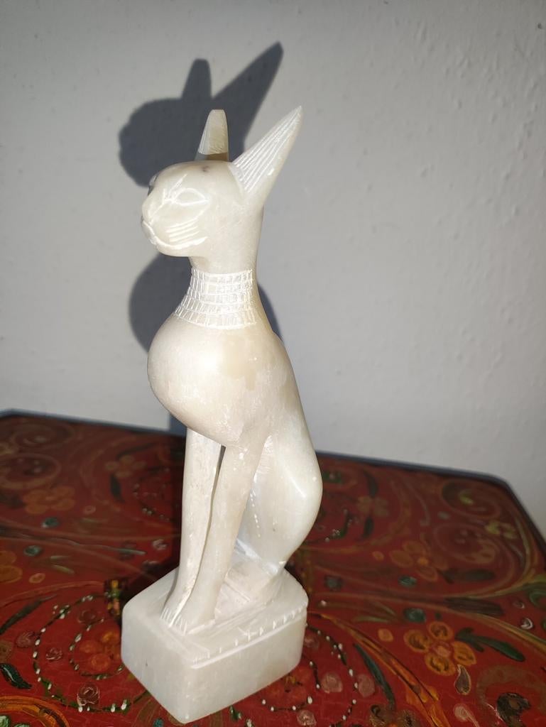 Prachtig uitgesneden beeld van de Egyptische godin Bastet, Antiek en Kunst, Verzenden
