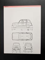 Leaflet A4 RENAULT 4 /TL /GTL Technische gegevens model 1984, Ophalen of Verzenden, Zo goed als nieuw, Renault