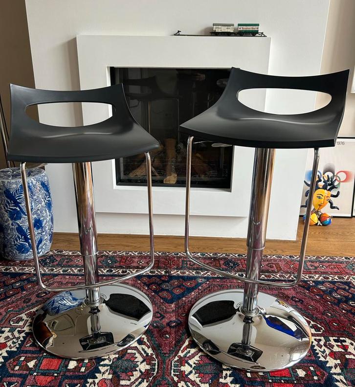 Scab Diavoletto Barkrukken (2) - Antraciet - Verstelbaar, Huis en Inrichting, Barkrukken, Gebruikt, 90 cm of meer, Kunststof, 2 krukken