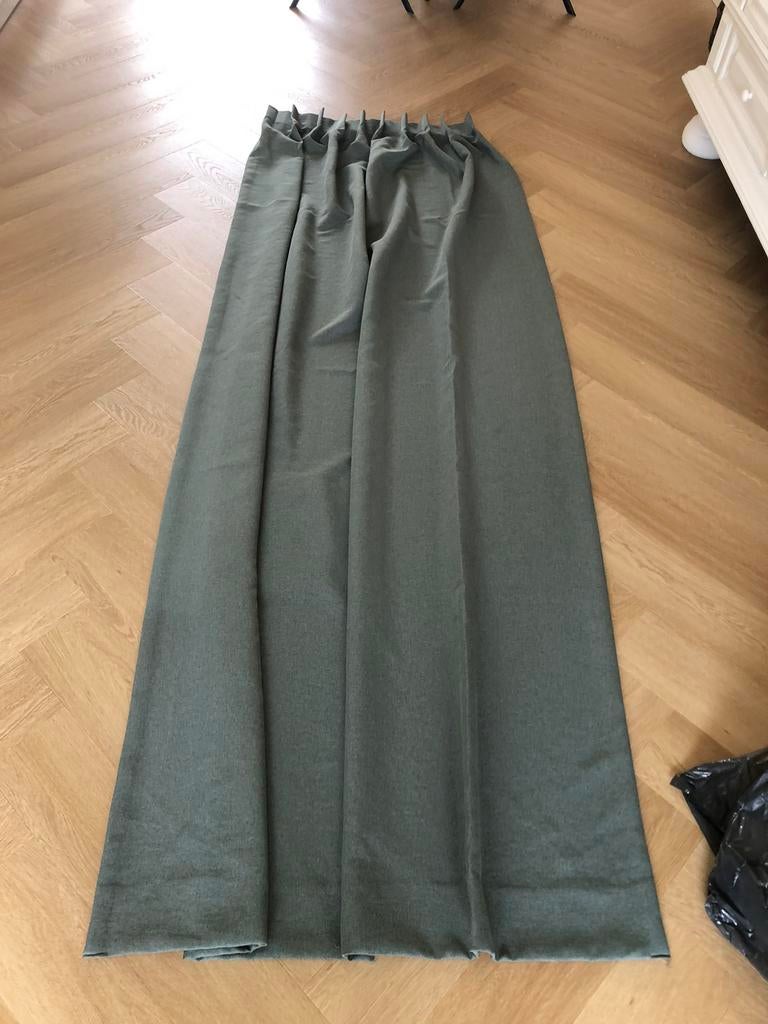Gordijnen 4x groen L250cm, Ophalen, Gebruikt, 200 cm of meer, 50 tot 100 cm