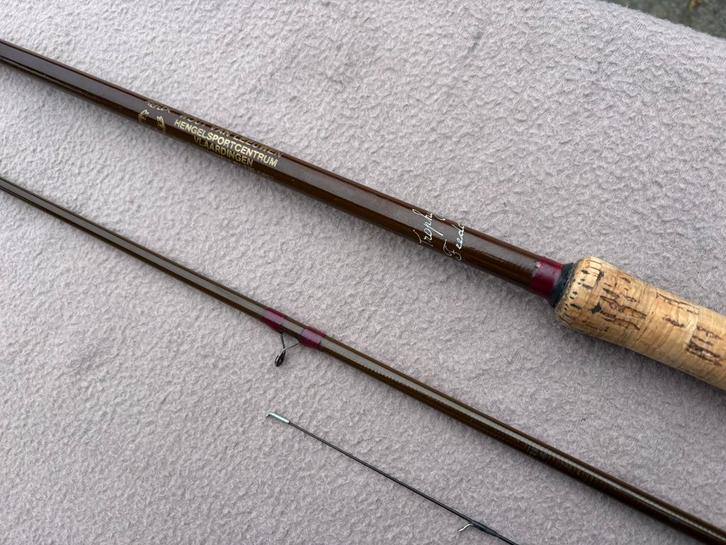 Handgebouwde wout van leeuwen trophy feeder / feederhengel, Watersport en Boten, Hengelsport | Witvissen, Gebruikt, Werphengel