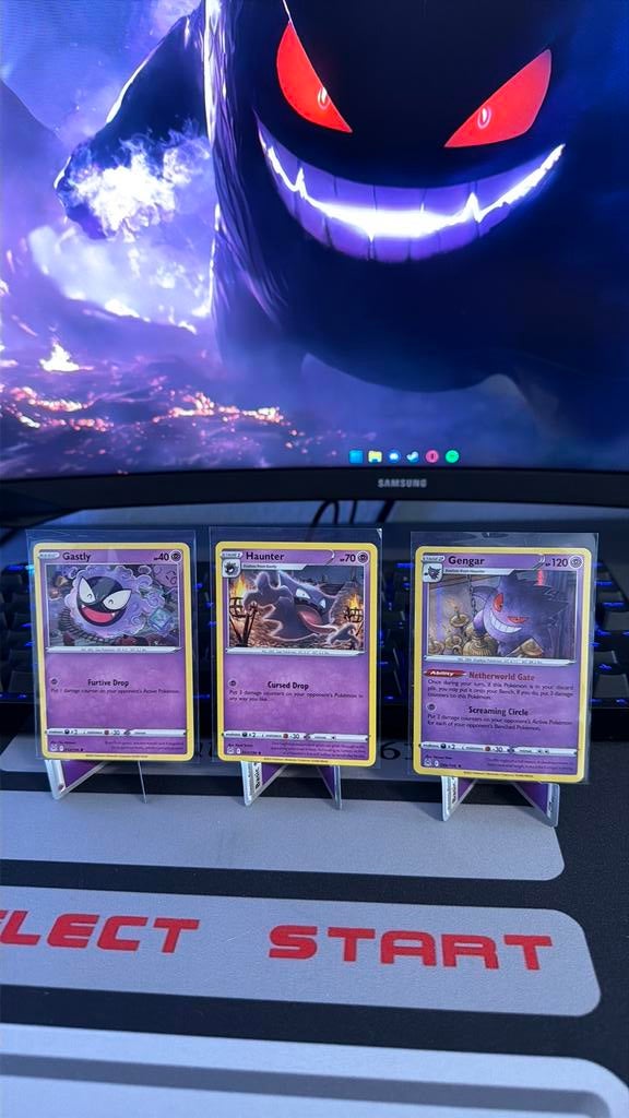 Gengar - Haunter - Gastly - Lost Origin - set, Hobby en Vrije tijd, Verzamelkaartspellen | Pokémon, Ophalen of Verzenden, Zo goed als nieuw