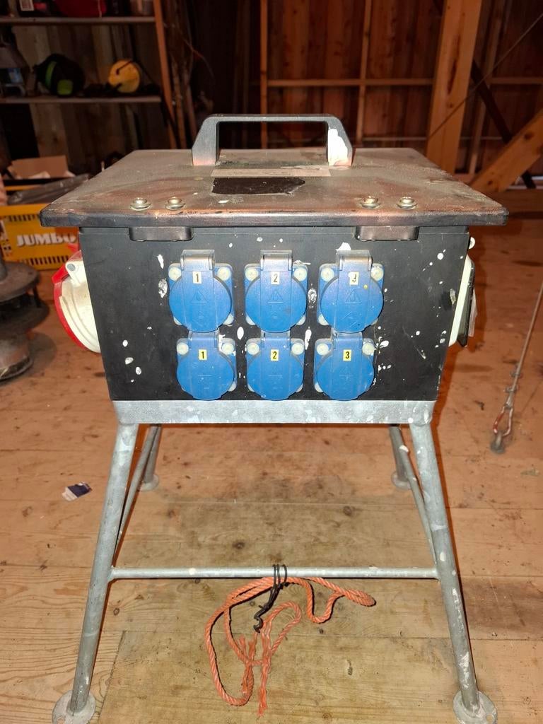 Verdeelstation 32A - Krachtstroom en 230V, Doe-het-zelf en Verbouw, Elektra en Kabels, Ophalen of Verzenden, Gebruikt, Overige typen