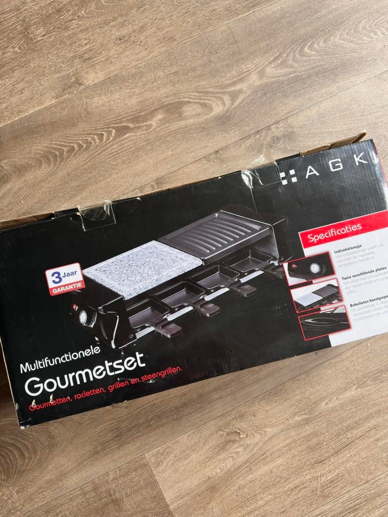 Gourmetset AGK, Witgoed en Apparatuur, Ophalen, Vaatwasmachinebestendig, Zo goed als nieuw, Tafelgrill