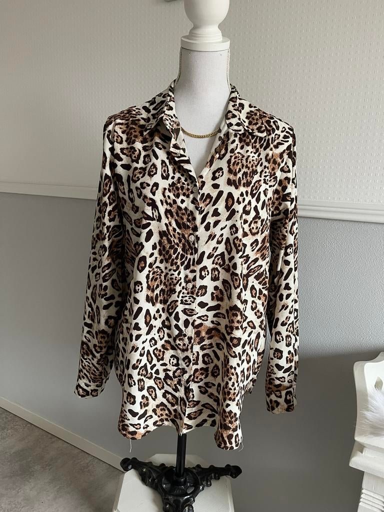 Dames blouse, JS Millennium, maat L, Kleding | Dames, Ophalen of Verzenden, Zo goed als nieuw, Maat 46/48 (XL) of groter, Blauw