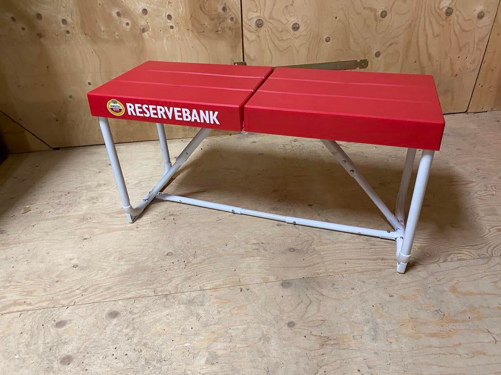 Amstel Reservebank - Inklapbaar bankje (8 stuks), Tuin en Terras, Tuinbanken, Nieuw, Kunststof, Ophalen of Verzenden