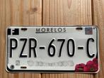 Nummerplaat kentekenplaat nummerbord uit Morelos, Mexico, Ophalen of Verzenden, Gebruikt, Auto's