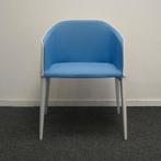 Pedrali Laja 885 Design Stoelen | Wit / Blauw | Leer / Stof, Gebruikt, -, Blauw, -