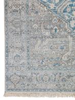 Vintage Persian oosters vloerkleed Heriz medallion 160x235cm, Modern, Klassiek, Medaillon, Crème, 150 tot 200 cm, 200 cm of meer