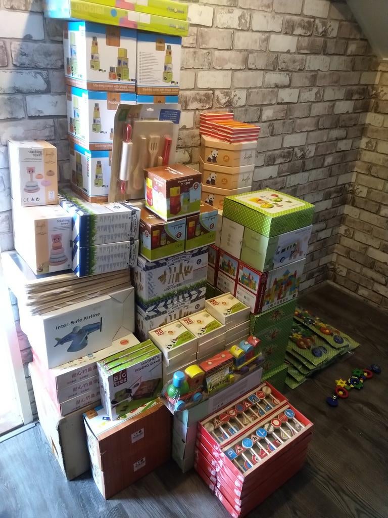 Partij houten speelgoed/Playwood/ Joueco/ enz. Nieuw, Ophalen, Nieuw