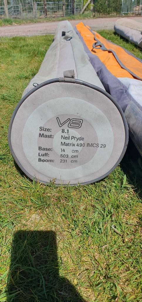 Neil Pryde V8 8.1 m² windsurfzeil, Ophalen, Gebruikt, Zeil, 7 m² of meer
