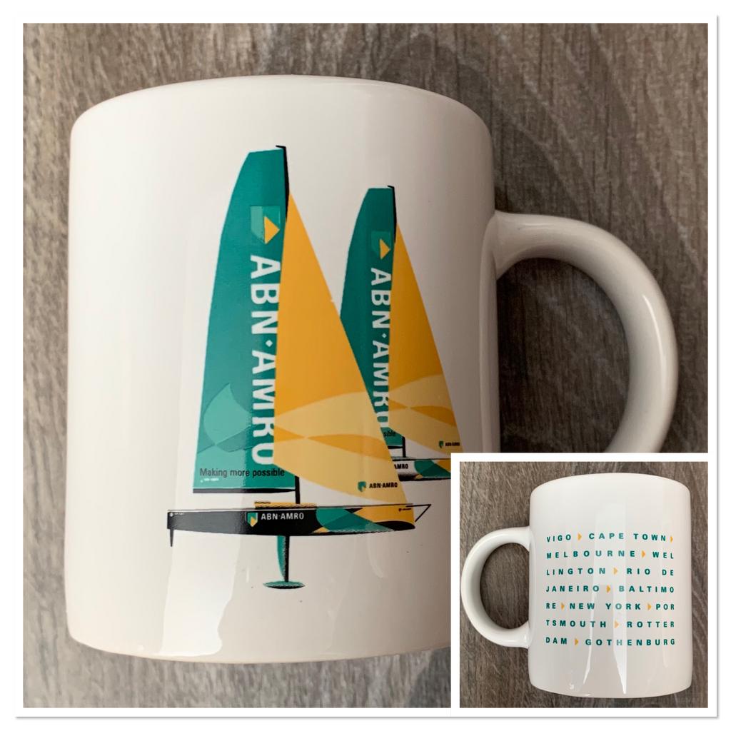 Volvo Ocean Race (Team ABN AMRO) Beker/Mok, Ophalen of Verzenden