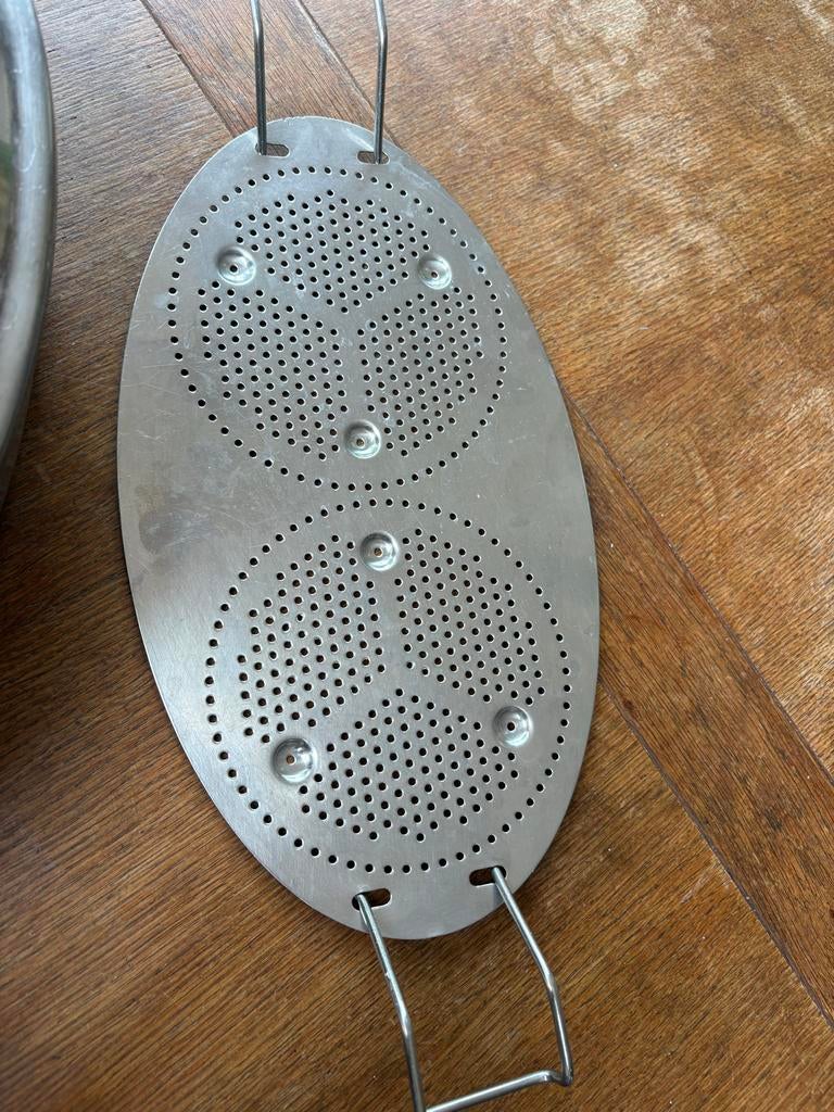 RVS Stoompan met Deksel - Ovaal Model, Ophalen, Gebruikt, Rvs, Kookpan of Snelkookpan