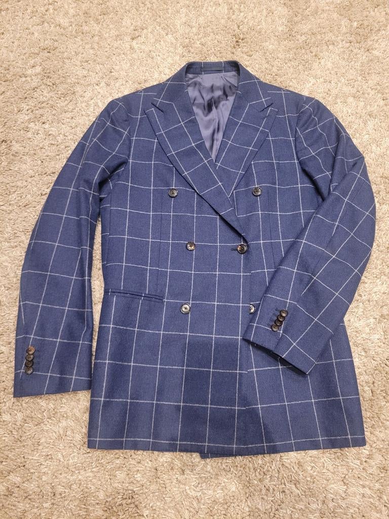 Suitsupply double breasted blazer, Ophalen of Verzenden, Zo goed als nieuw, Maat 52/54 (L), Blauw
