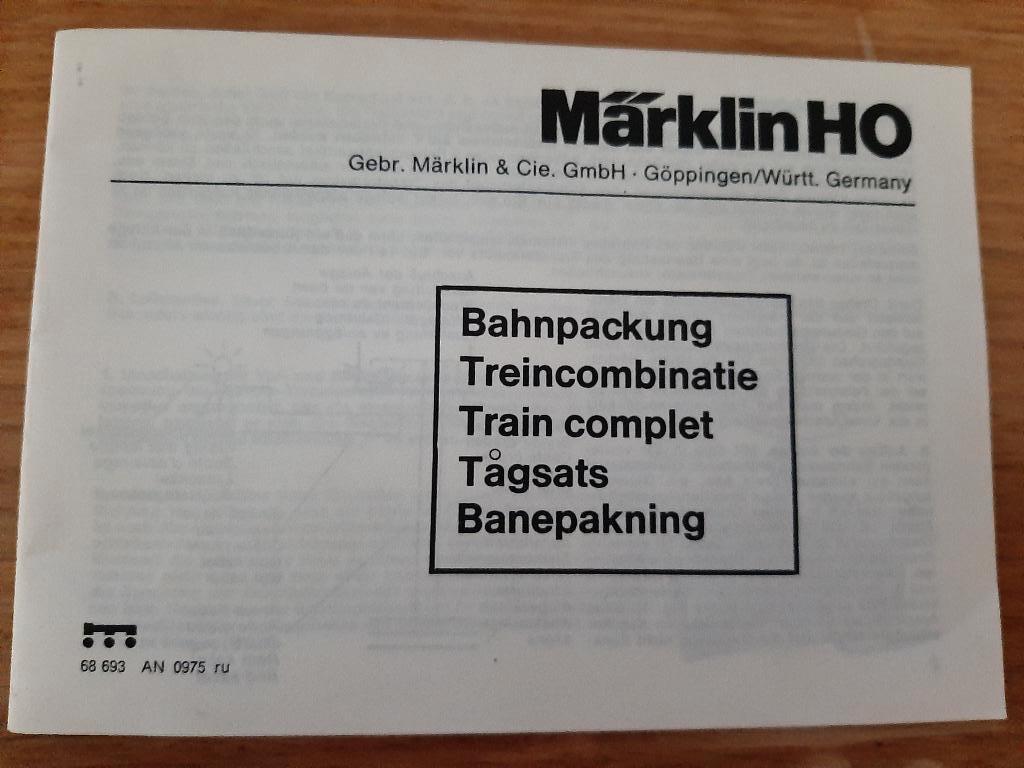 Marklin boekje van de treincombinatie., Wisselstroom, Gebruikt, Märklin, Boek, Tijdschrift of Catalogus