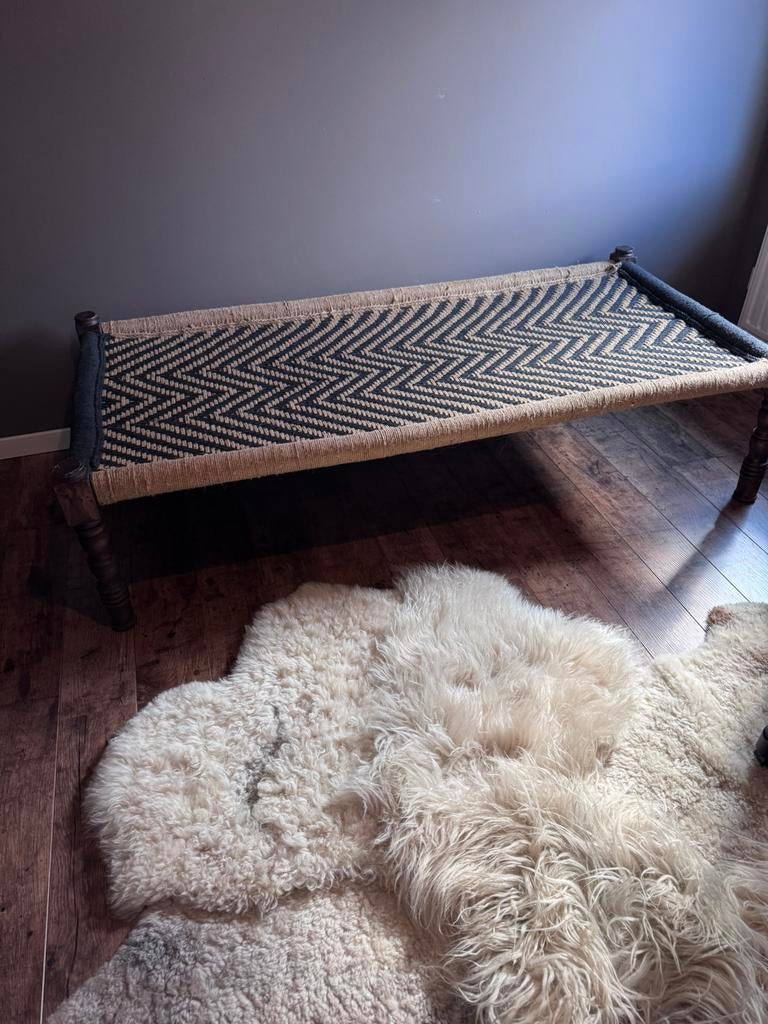 Ibiza  vintage Daybed, Ophalen, 150 tot 200 cm, Tweepersoons, 75 tot 100 cm