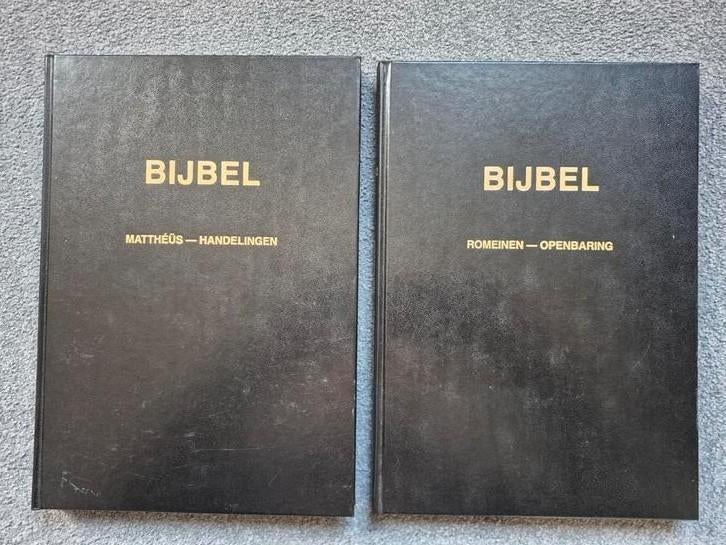 BIJBEL GBS NIEUWE TESTAMENT GROTE LETTER  2 Delen, Ophalen of Verzenden, Zo goed als nieuw, Diverse auteurs, Christendom | Protestants