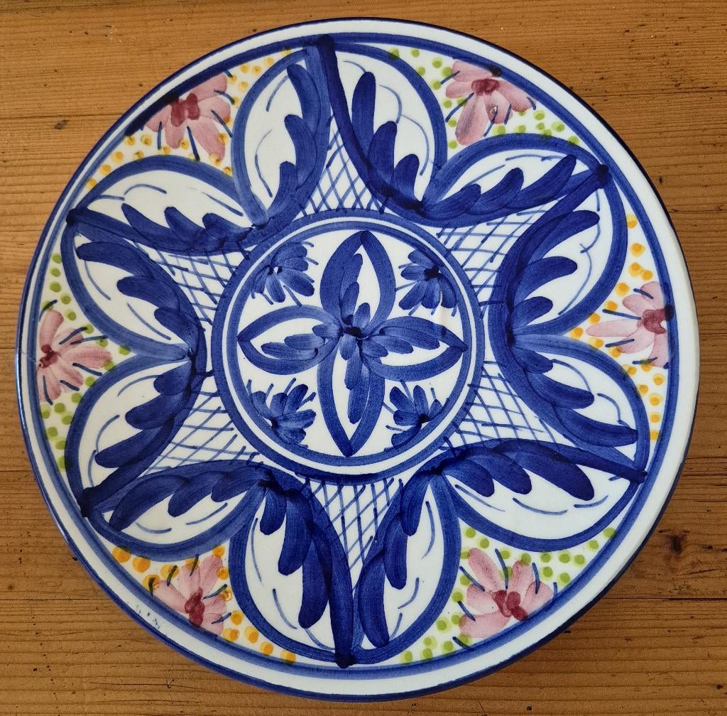 handgeschilderd Spaans keramisch sierbord, Ophalen