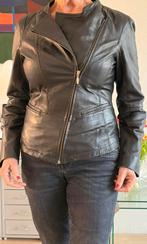 Sluis Lederen jas van lamsleer mt 40, zwart, Verzenden, Zo goed als nieuw, Maat 38/40 (M), Zwart