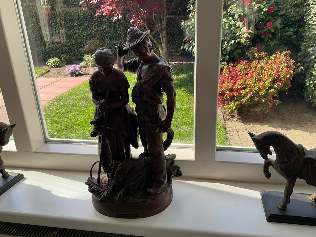 Antiek beeld samac het angelus 1830 1930, Ophalen