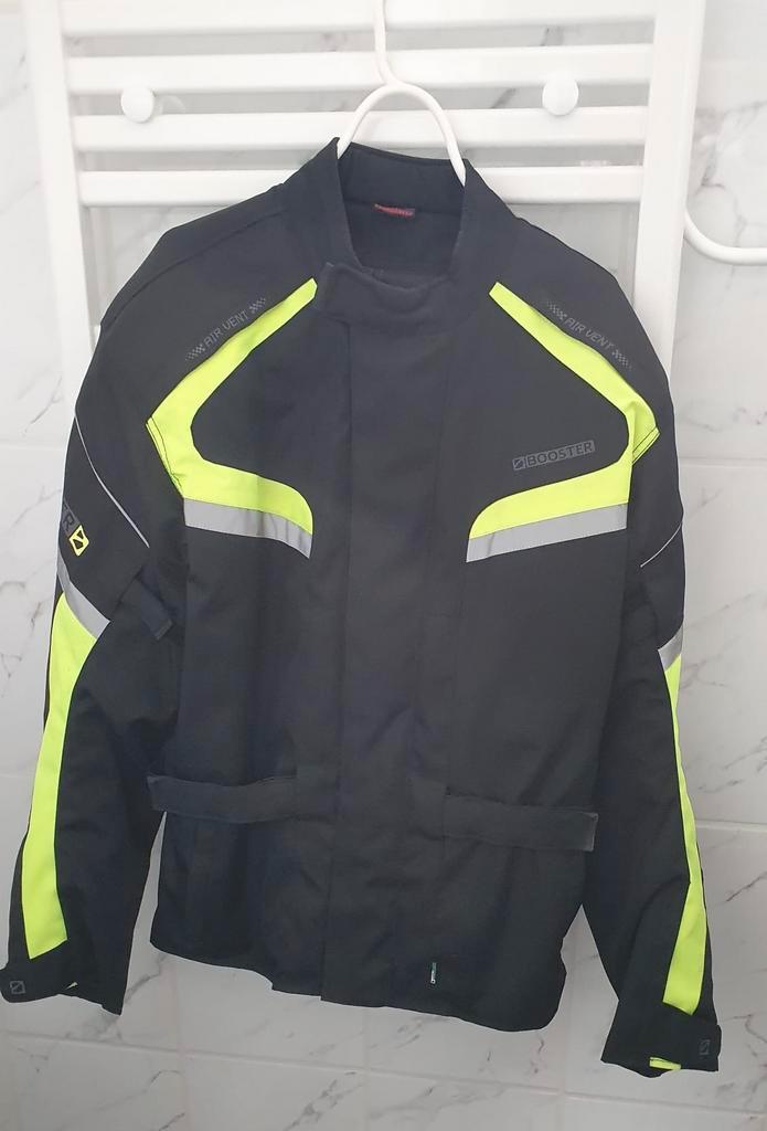 Booster motorjas Motor jack Maat XL zwart geel reflector, Motoren, Kleding | Motorkleding, Jas | textiel, Heren, Tweedehands, Ophalen of Verzenden