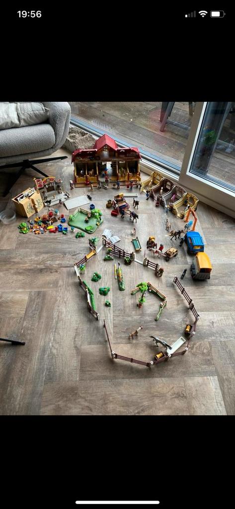 Complete paardenmanege, Kinderen en Baby's, Speelgoed | Playmobil, Gebruikt, Complete set, Ophalen