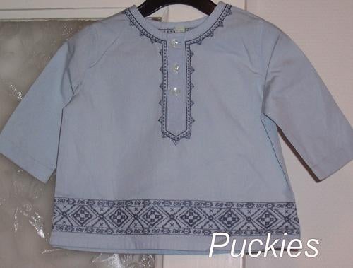 Maat 98 Blauwe Monsoon top NIEUW (7503), Kinderen en Baby's, Kinderkleding | Maat 98, Meisje, Nieuw, Ophalen of Verzenden, Shirt of Longsleeve
