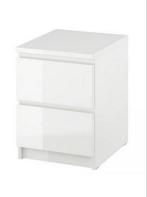 Witte IKEA ladekast met 2 lades, Ophalen, 1 of 2 laden, Nieuw, Minder dan 100 cm