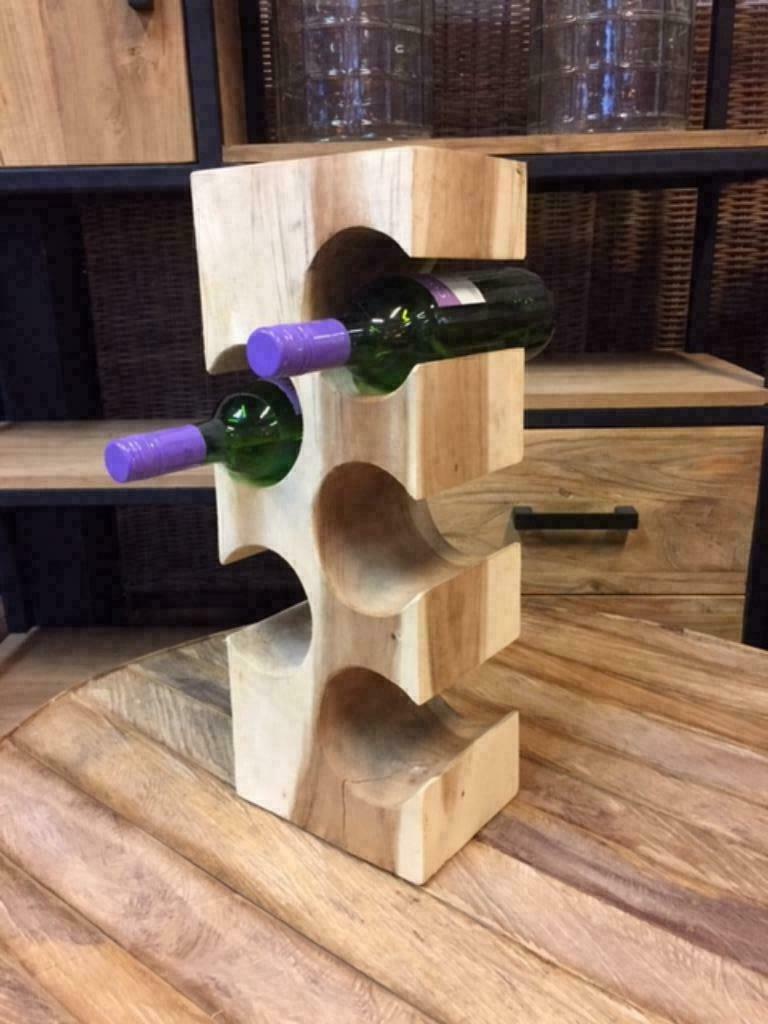 Wijnblok van stoer Suarhout, staand of ophangen, compact., Nieuw, Ophalen of Verzenden, Hout, 5 tot 15 flessen