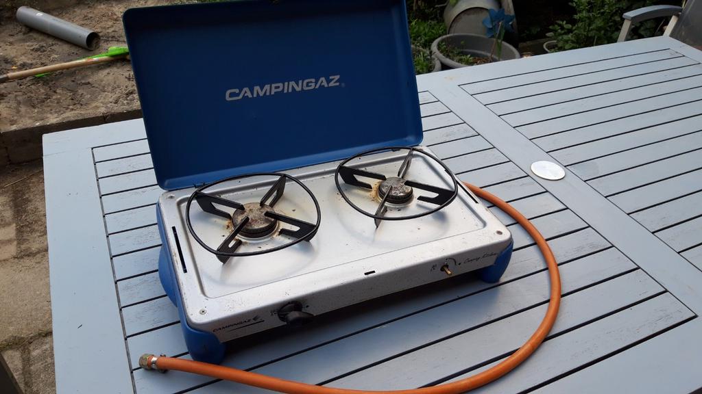 Campingaz 2 pits gasstel komfoor, Ophalen of Verzenden