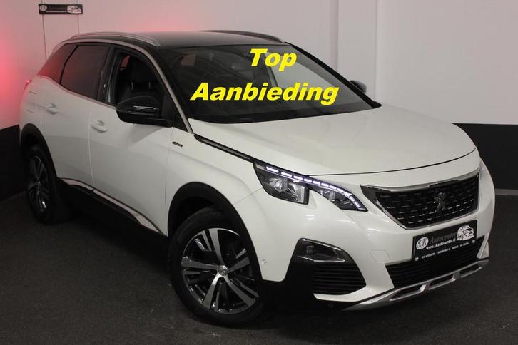 Peugeot 3008 GT-LINE 130PK PARELMOER SCHITTEREND MODEL., Auto's, Peugeot, Bedrijf, Te koop, 360° camera, Achteruitrijcamera, Airbags