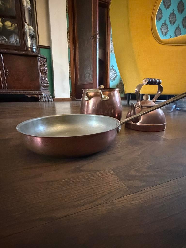 Maggi koperen pannen en ketel, Huis en Inrichting, Keuken | Potten en Pannen, Ophalen of Verzenden, Gebruikt, Overige materialen