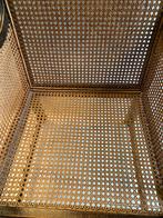 Antiek houten fauteuil met webbing zitting, Gebruikt, Minder dan 75 cm, Onbekend, Hout