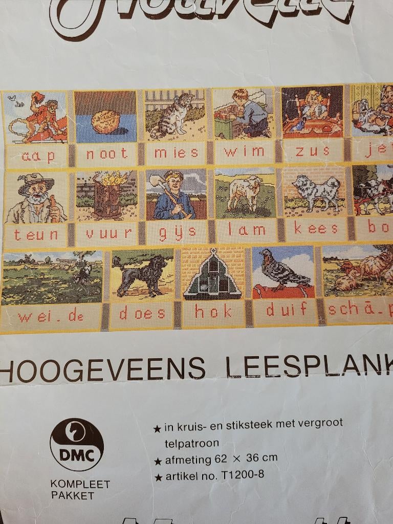 Borduurpatroon Aap Noot Mies, Hobby en Vrije tijd, Borduren en Borduurmachines, Ophalen of Verzenden, Gebruikt, Handborduren, Patroon