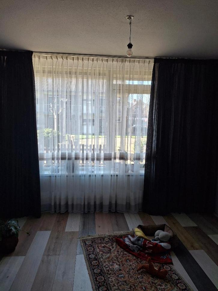 Vitrage 125 euro, Huis en Inrichting, Stoffering | Gordijnen en Lamellen, Gebruikt, 200 cm of meer, 200 cm of meer, Crème, Ophalen of Verzenden